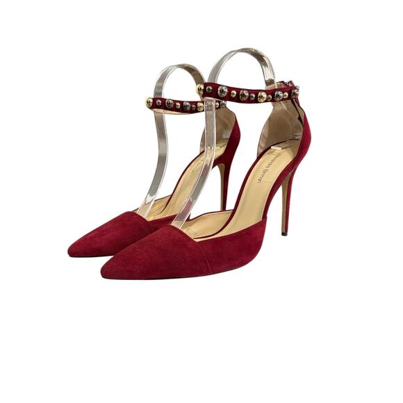Alexandre Birman Womens Beaded Ankle Strap Stiletto Heels Pumps Size 40 Cocktail - Picture 4 of 13